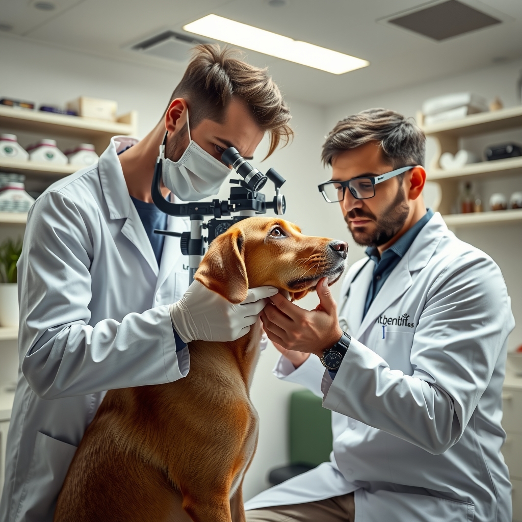 göze darbe alan köpek